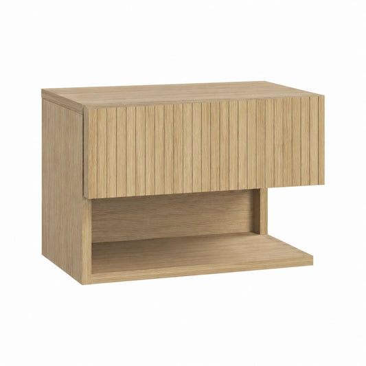 Nachttisch mit Schublade Eiche hell Spanplatte rechteckig B 50 x T 40 x H 45 cm